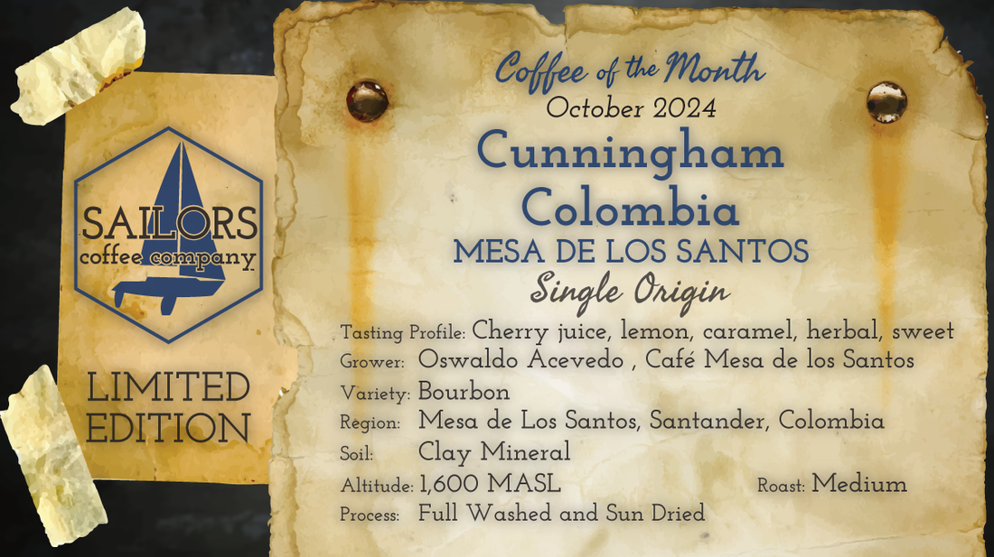 Limited-Edition, Coffee of the Month for October 2024: Cunningham Colombia Mesa De Los Santos