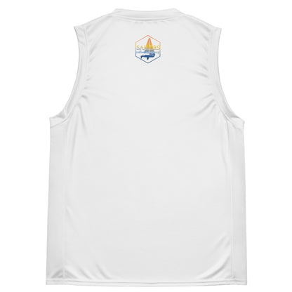 Recycled unisex basketball jersey (Sail-a-brate)