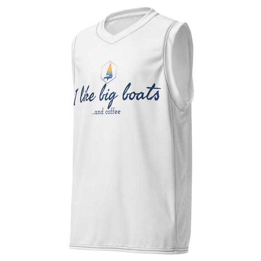 Recycled unisex basketball jersey (Big Boats)