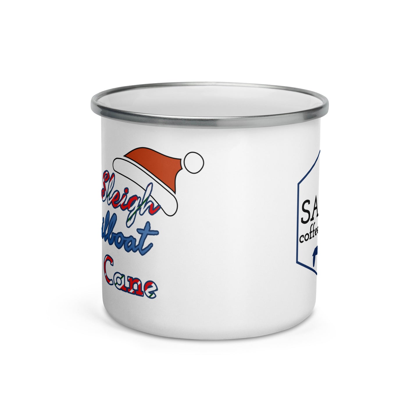 Enamel Mug (Santas Sleigh Sailboat)