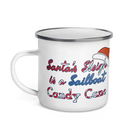 Enamel Mug (Santas Sleigh Sailboat)