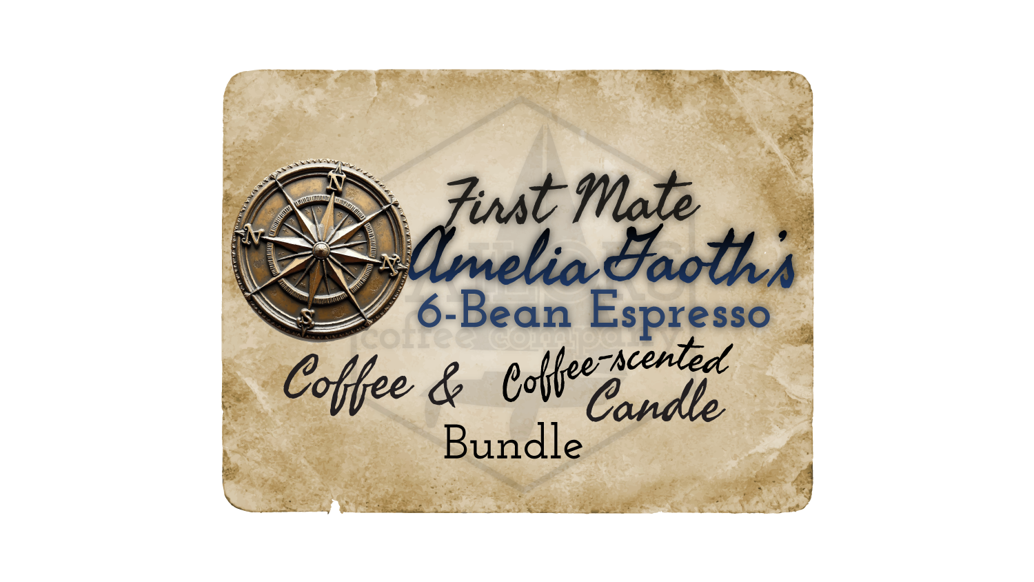 First Mate Amelia Gaoth's 6-Bean Espresso: Coffee and Coffee-scented Candle Bundle