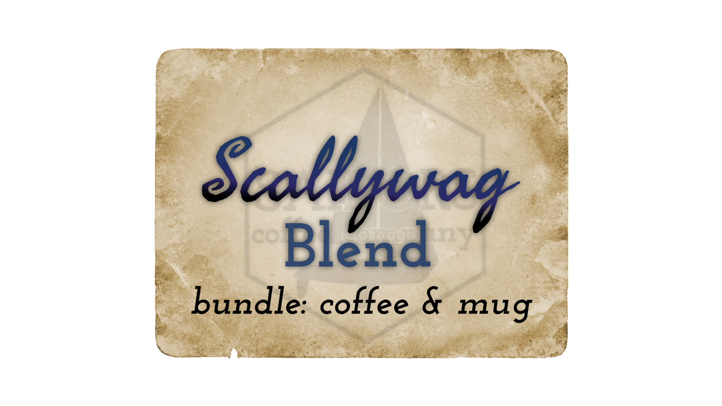 Scallywag Blend bundle: coffee & mug