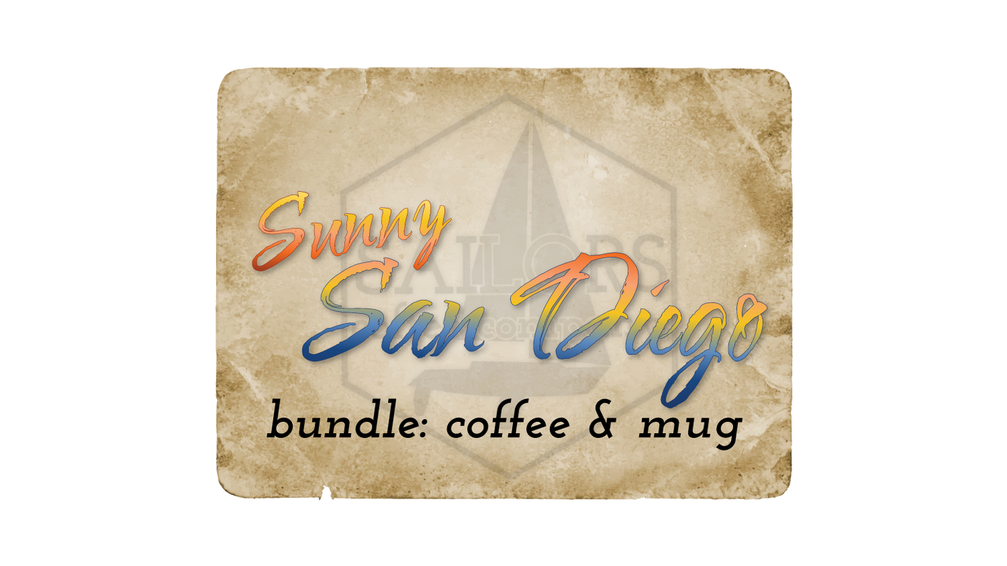 Sunny San Diego bundle: coffee & mug