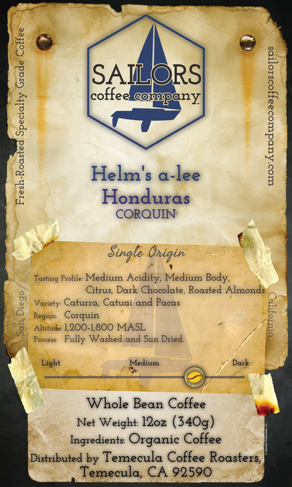 Helm's a-lee Honduras (label)