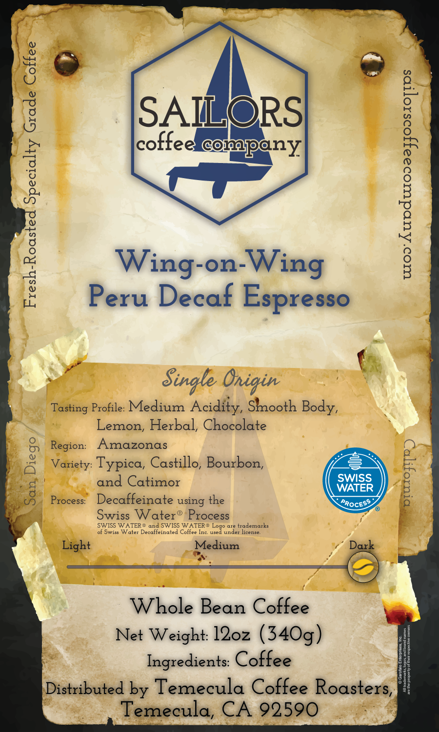 Wing-on-Wing Peru Decaf Espresso