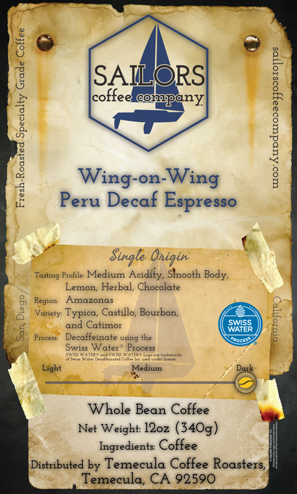 Wing-on-Wing Peru Decaf Espresso