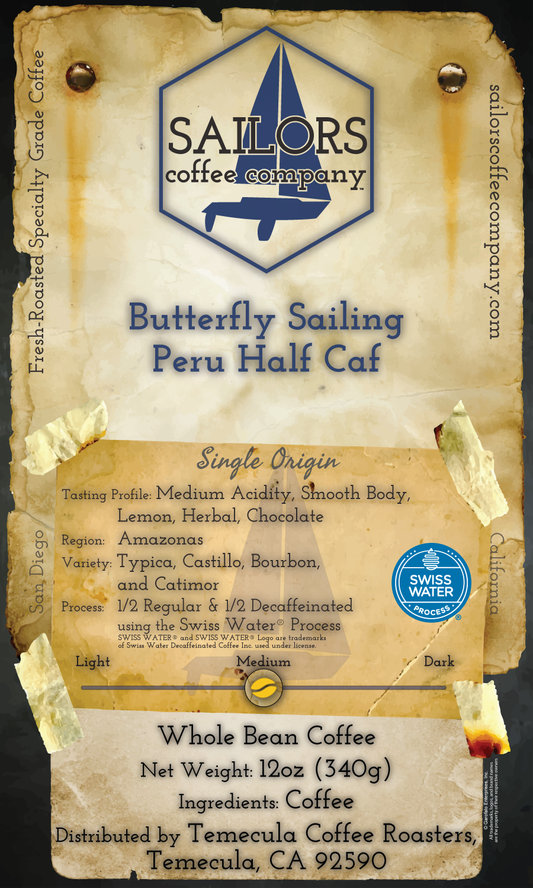 Butteryfly Sailing Peru Half Caf