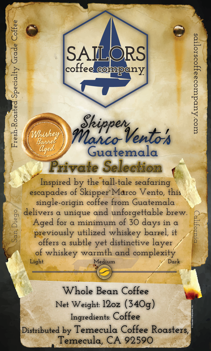 Skipper Marco Vento's Guatemala - Whiskey Barrel-Aged