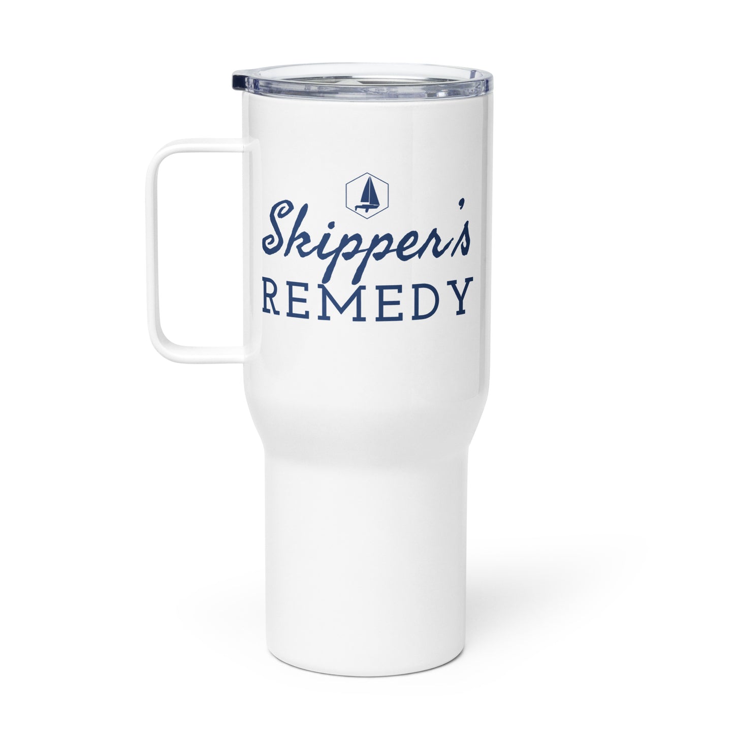 Travel mug with a handle (Skippers Remedy)