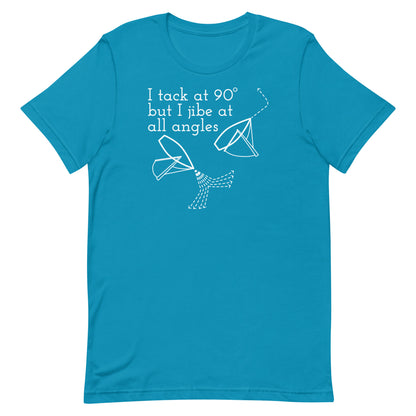 Unisex t-shirt (Tack at 90 jibe at all angles)