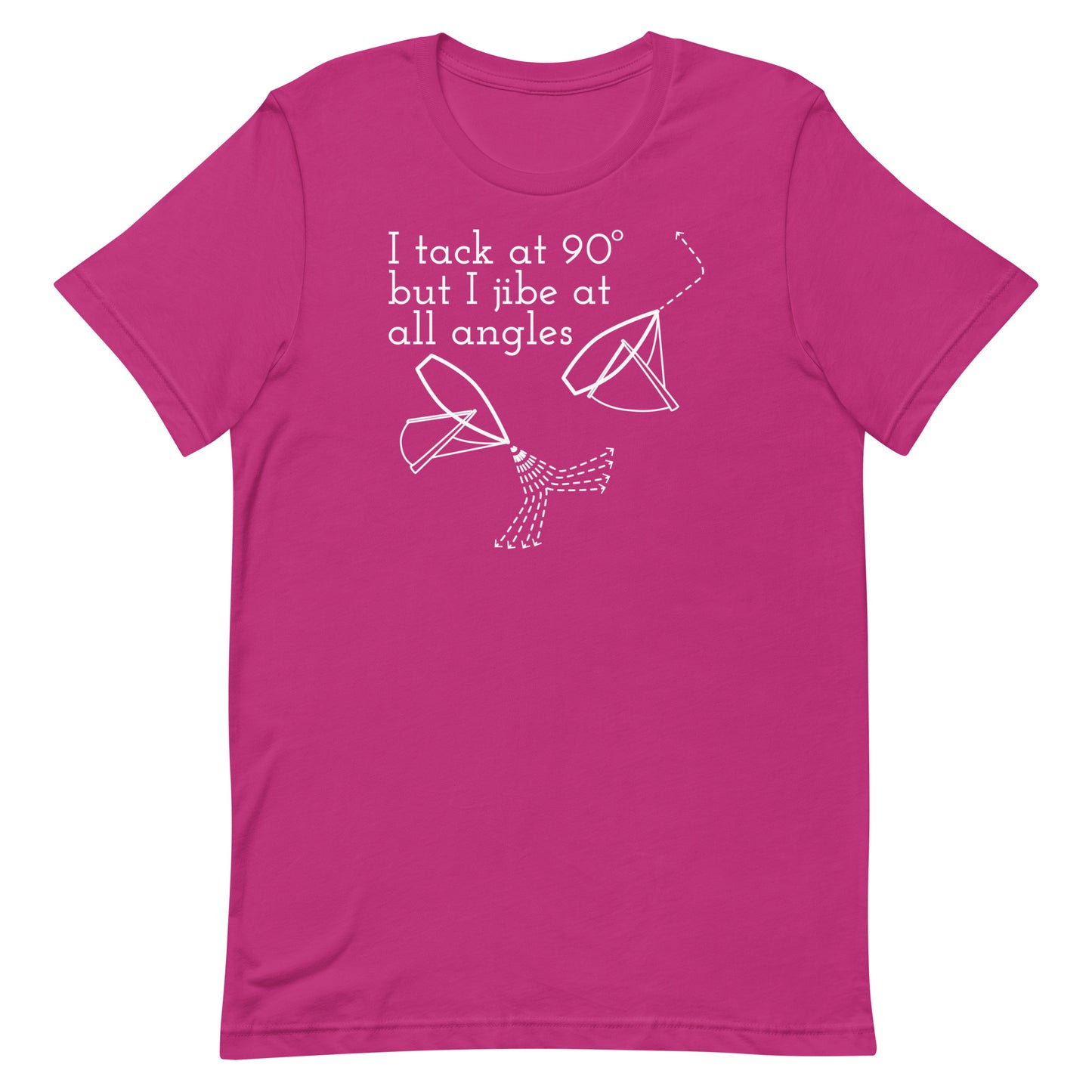 Unisex t-shirt (Tack at 90 jibe at all angles)