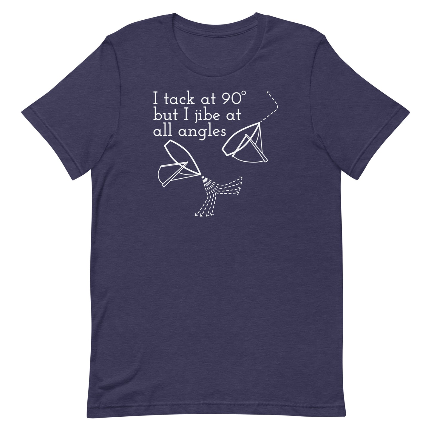 Unisex t-shirt (Tack at 90 jibe at all angles)