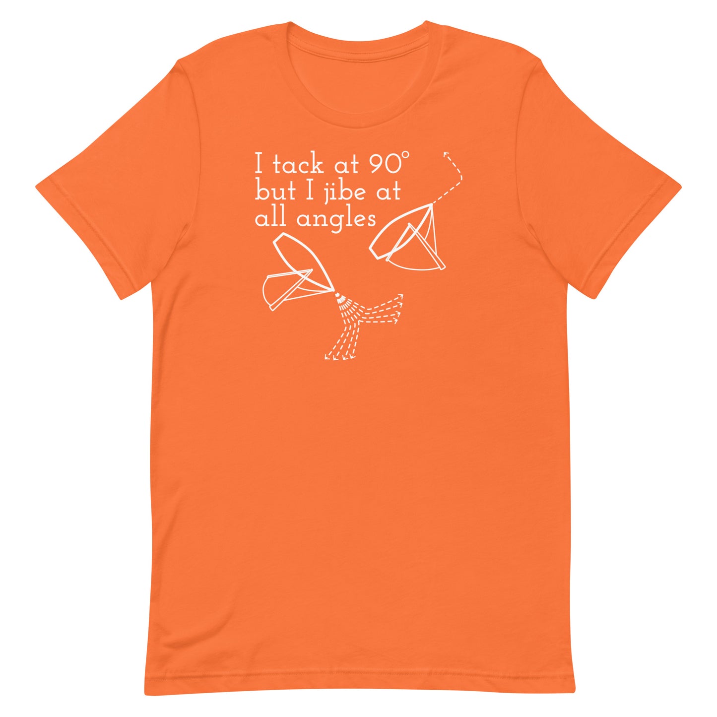 Unisex t-shirt (Tack at 90 jibe at all angles)