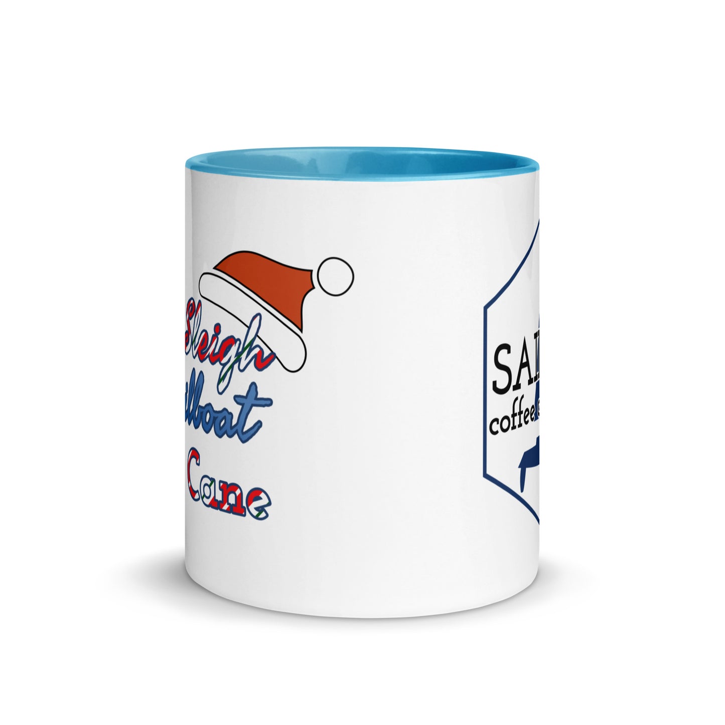 Mug with Color Inside ( Santas Sleigh is a Sailboat )