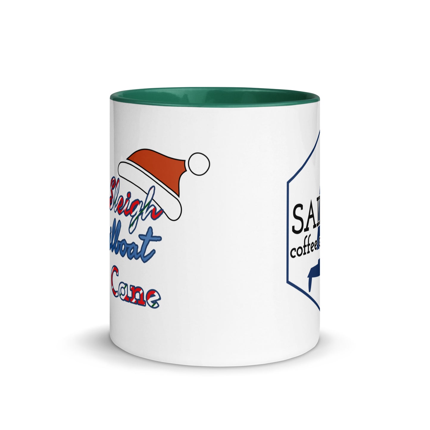 Mug with Color Inside ( Santas Sleigh is a Sailboat )