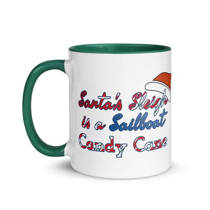 Mug with Color Inside ( Santas Sleigh is a Sailboat )