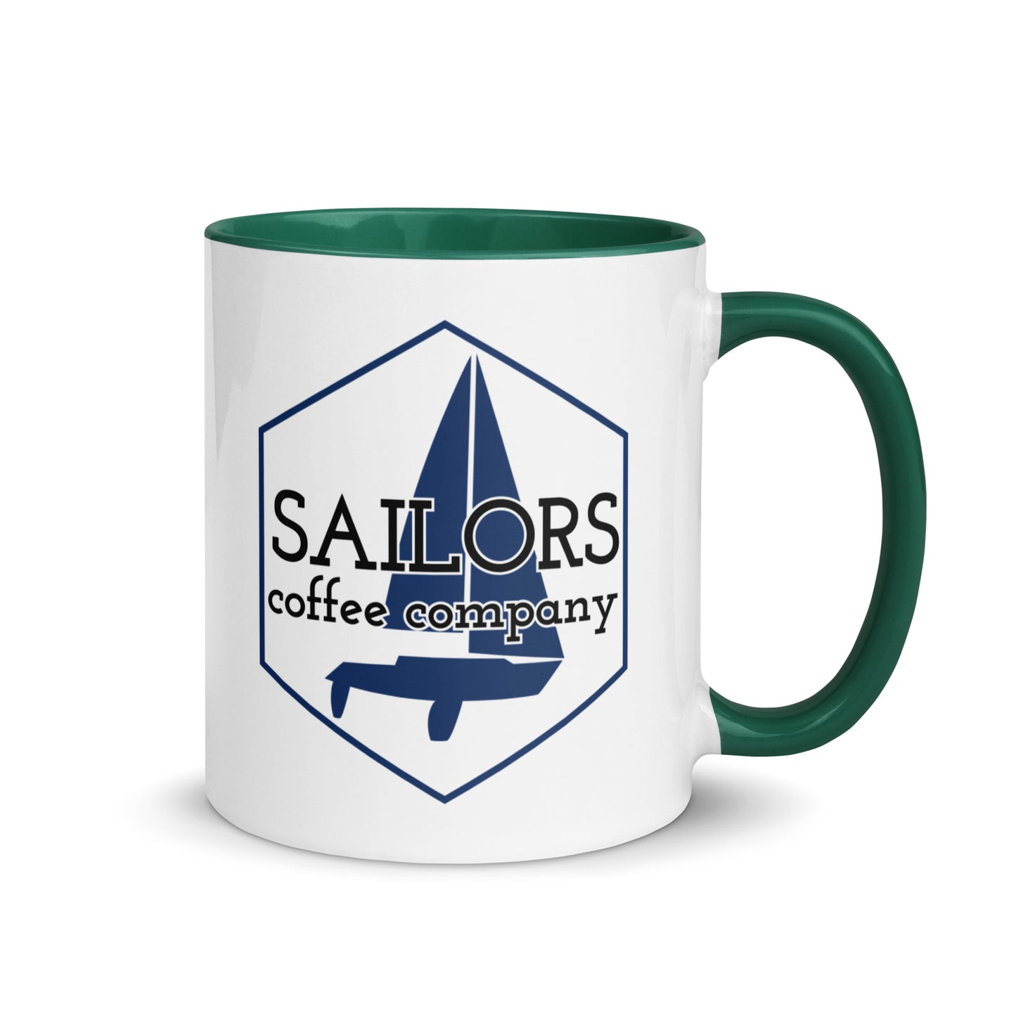 Mug with Color Inside ( Santas Sleigh is a Sailboat )