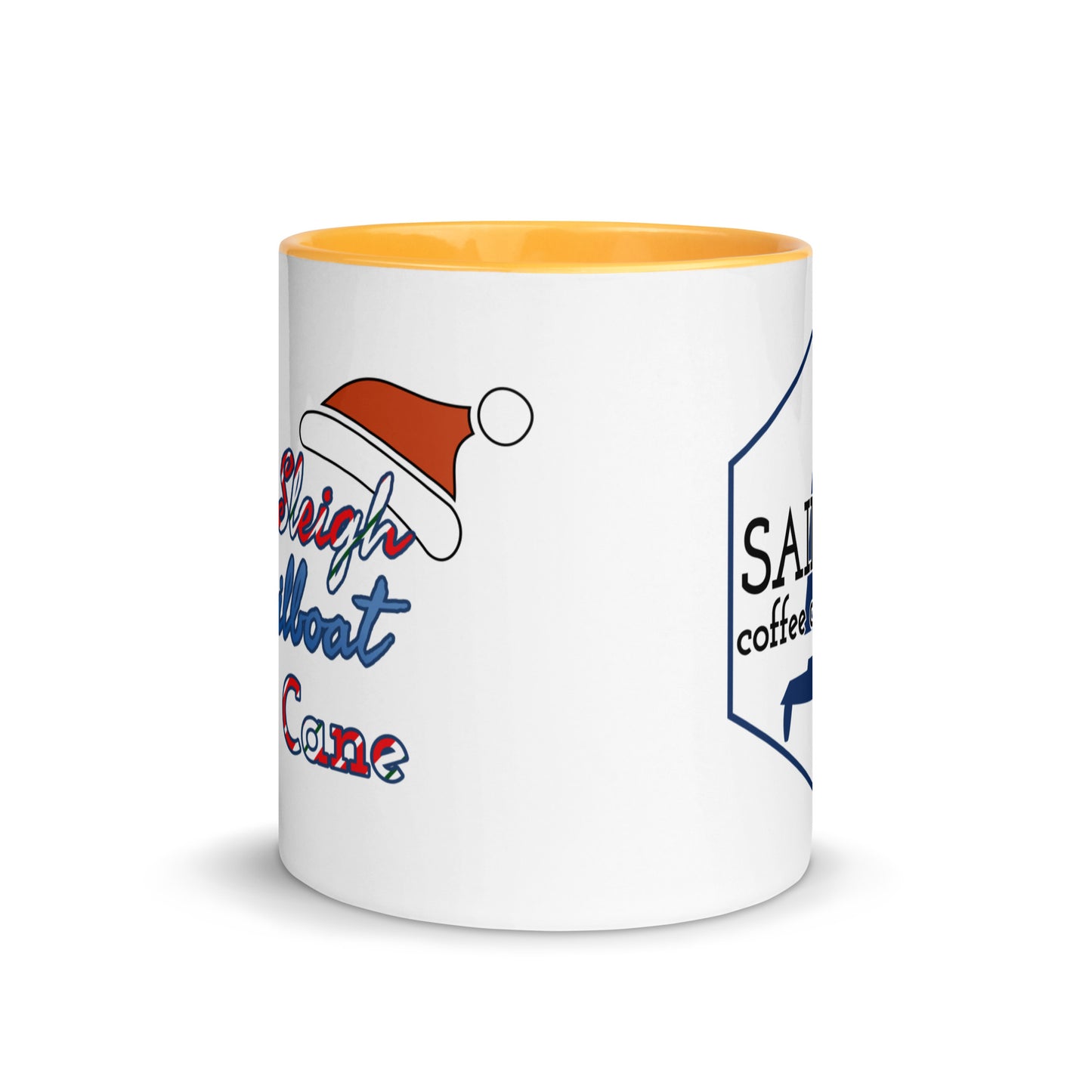 Mug with Color Inside ( Santas Sleigh is a Sailboat )