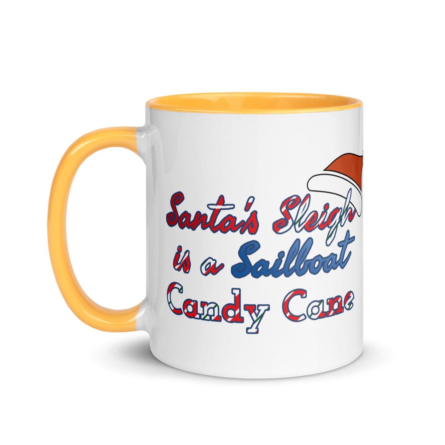 Mug with Color Inside ( Santas Sleigh is a Sailboat )