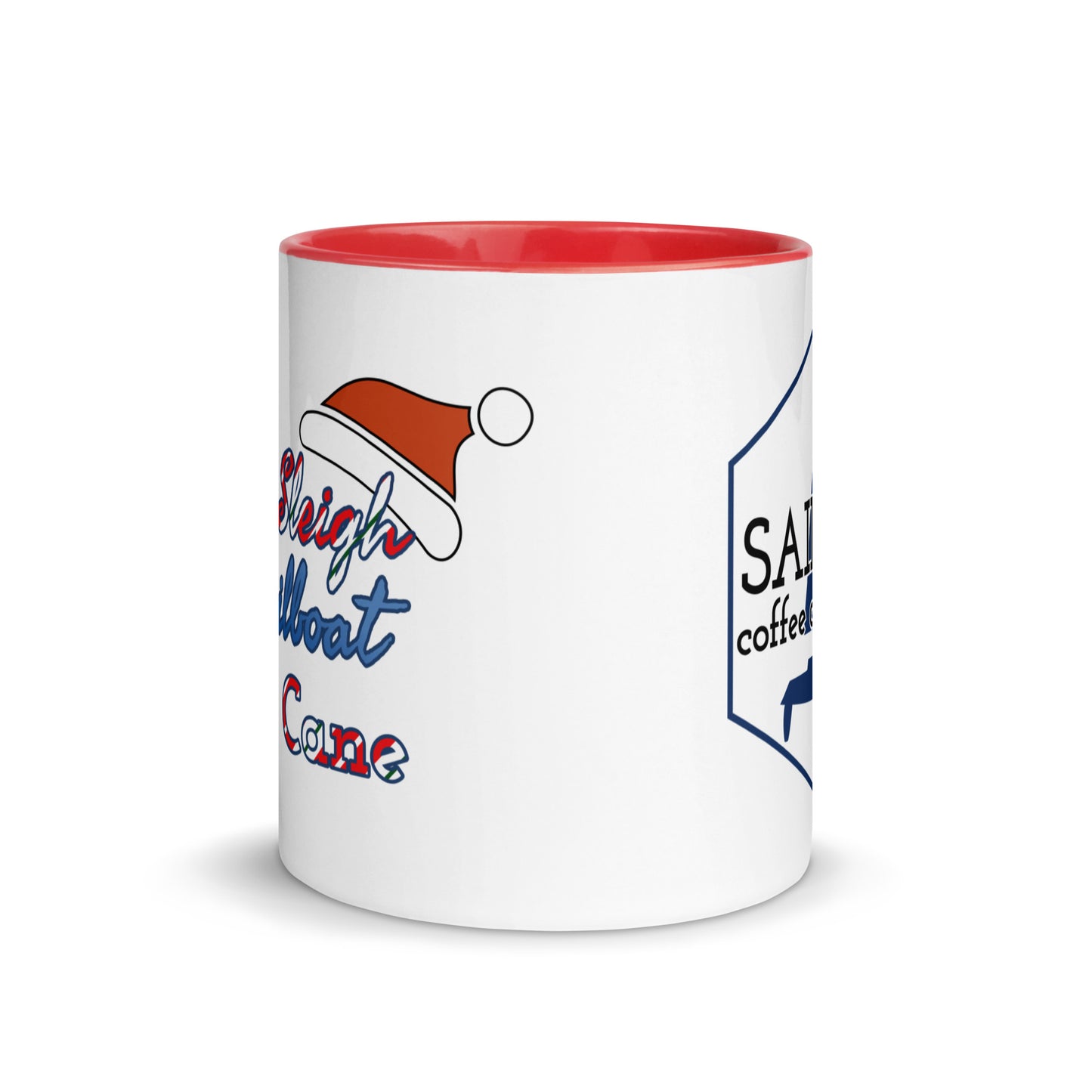 Mug with Color Inside ( Santas Sleigh is a Sailboat )