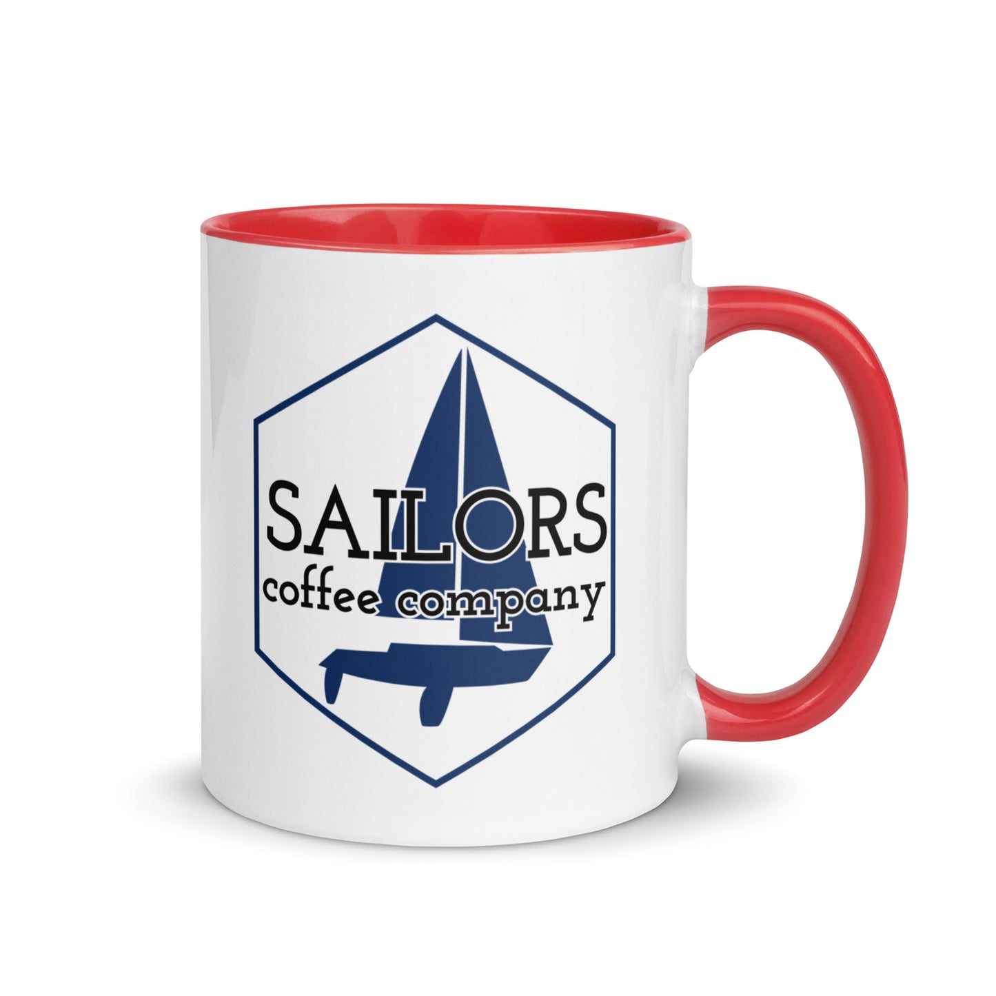 Mug with Color Inside ( Santas Sleigh is a Sailboat )