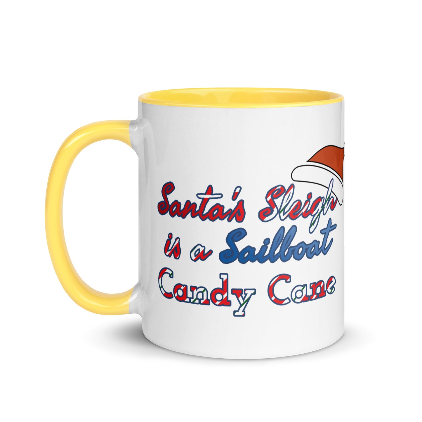 Mug with Color Inside ( Santas Sleigh is a Sailboat )