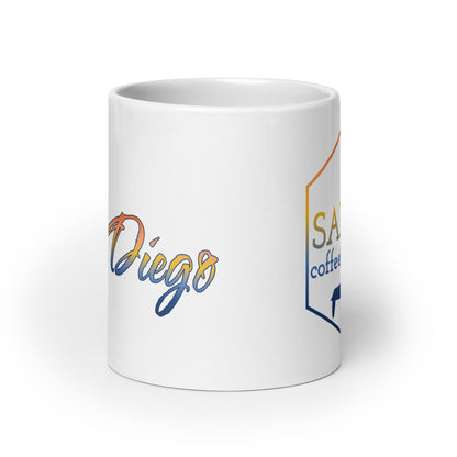 White glossy mug ( Sunny San Diego )