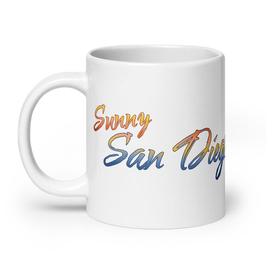 White glossy mug ( Sunny San Diego )